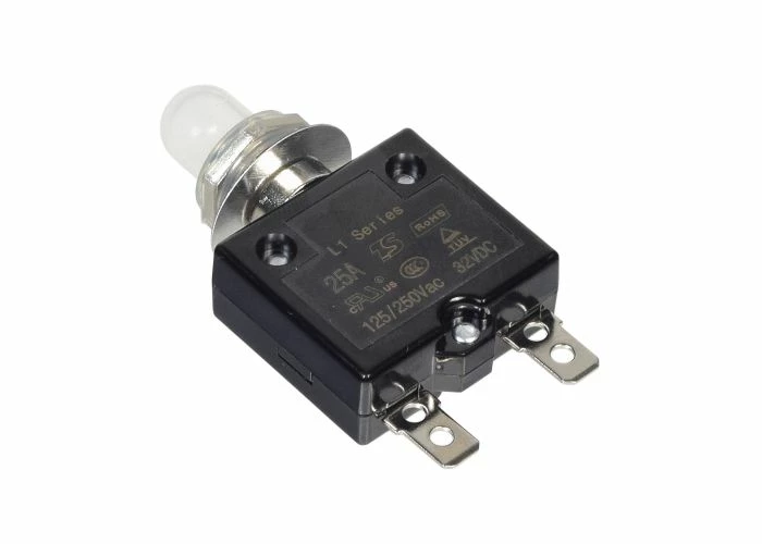 Discount 🔥 Mon Ster 25 Amp (25A) 125/250V AC/32V DC Push-Button Reset Circuit Breaker With 1/4" Tab Terminals ✔️ 3 Discount 🔥 Mon Ster 25 Amp (25A) 125/250V AC/32V DC Push-Button Reset Circuit Breaker With 1/4" Tab Terminals ✔️ - Image 3